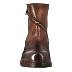 Paupa Women's Ankle Boot In Brown Washed Leather With Double Zip -Shoes Store stivaletto da donna in pelle doppia zip 325251 paupa cestnut 3