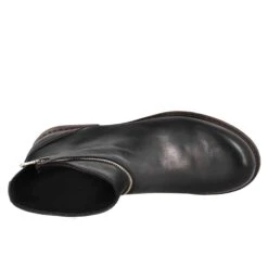 Paupa Women's Ankle Boot In Black Washed Leather With Double Zip -Shoes Store stivaletto da donna in pelle doppia zip 325251 paupa nero 5