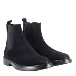 Chelsea Boot In Blue Suede With Rubber Sole 15 Chelsea Boot In Blue Suede With Rubber Sole -Shoes Store stivaletto chelsea in pelle scamosciata colore blu 2008 7