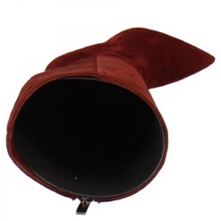 Handmade Women's Pointed Toe Stiletto Heel Knee High Boots In Burgundy Suede LEATHER -Shoes Store stivali al ginocchio a punta con tacco a spillo da donna fatti a mano in pelle di camoscio bordeaux 2bb8544b cef1 4ade 848b 462af5484c54