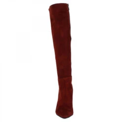 Handmade Women's Pointed Toe Stiletto Heel Knee High Boots In Burgundy Suede LEATHER -Shoes Store stivali al ginocchio a punta con tacco a spillo da donna fatti a mano in pelle di camoscio bordeaux b3c2725e 2cf5 4f73 a60c 16a4f9a903f7