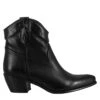 Women's Low Texan Boots Unlined In Black Vintage Leather -Shoes Store stivali texani da donna in pelle vintage nera t404nero 1