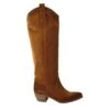 Women's Texan Boots Unlined In Brown Suede. -Shoes Store stivali texani da donna sfoderati in camoscio t201marrone 1