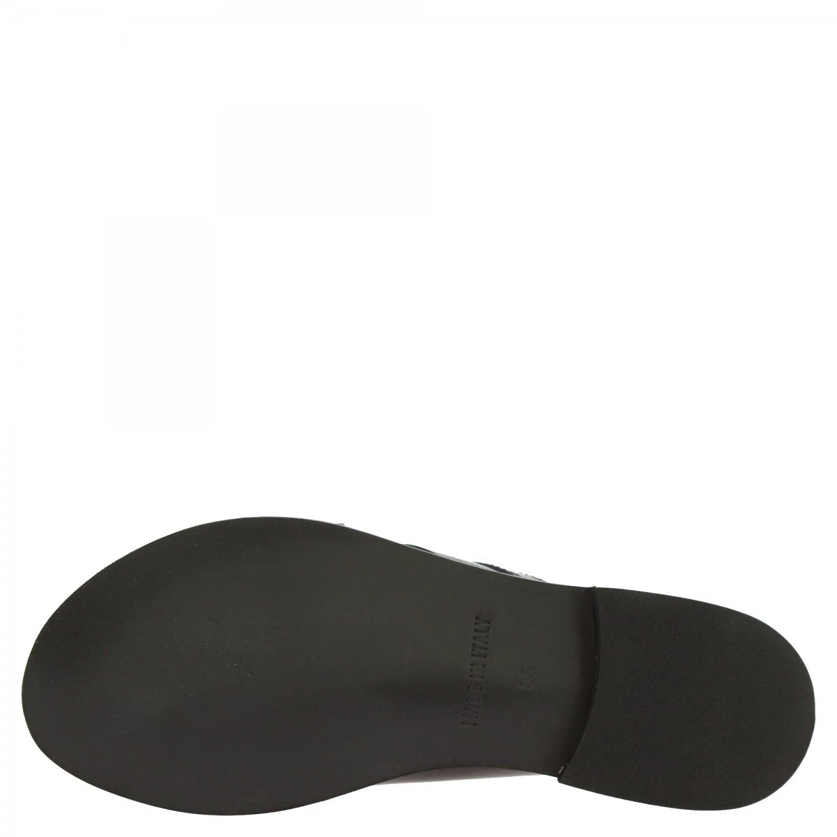 Women's Handmade Slipper Sandals In Black Leather With Golden Buckle 9 Women's Handmade Slipper Sandals In Black Leather With Golden Buckle - Image 7